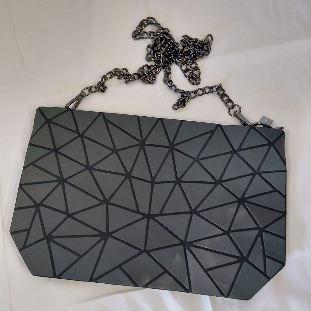 Chic Black Geometric Shoulder Bag